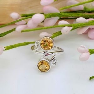 Citrine Bypass Ring